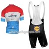 Set Fietsshirt + Korte Koersbroek 2018 Quick-Step Floors Luxemburgs kampioenschap